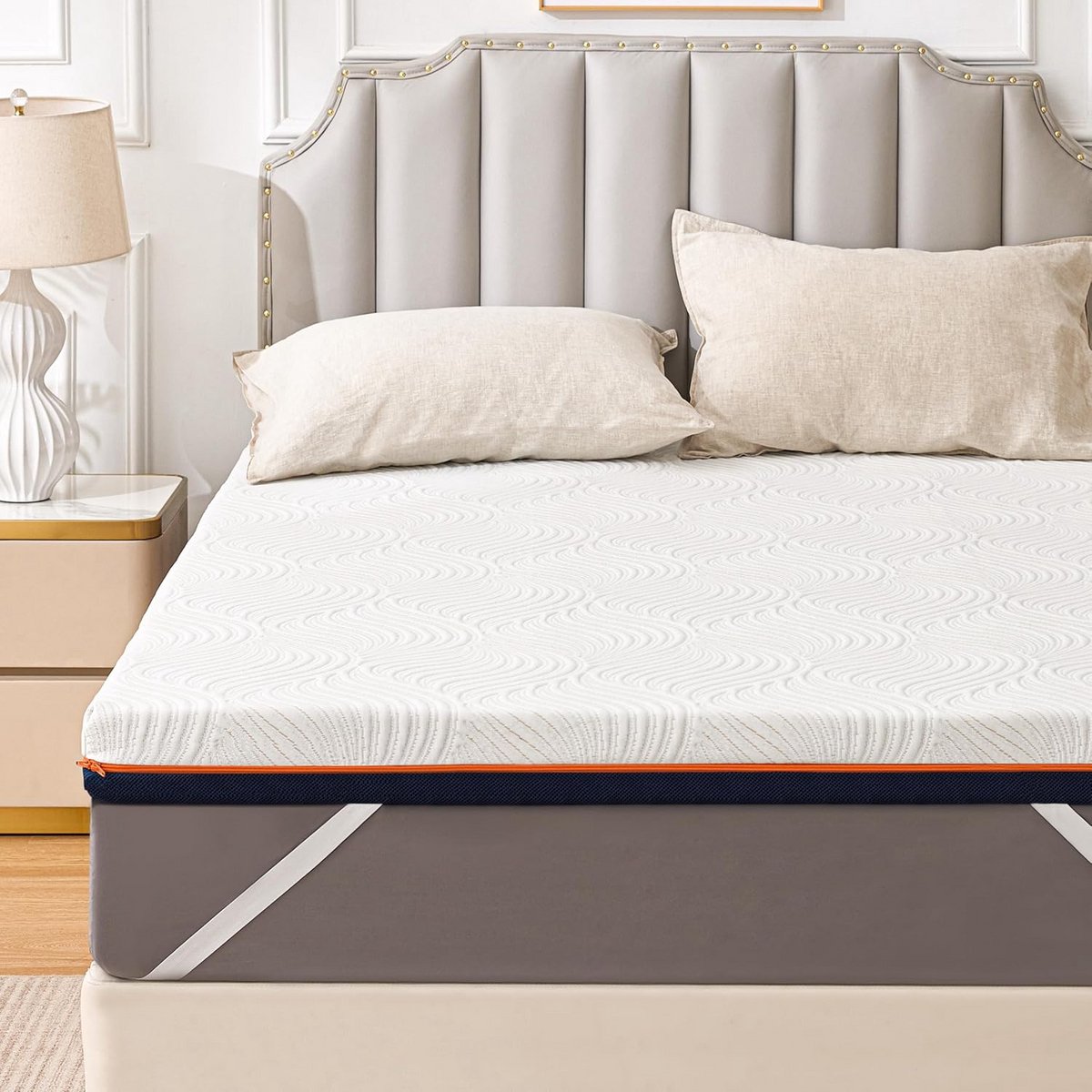 Matras Topper - Oplegger Koudschuim - Verbeteren Slaapcomfort - Orthopedisch & Ademend - 1