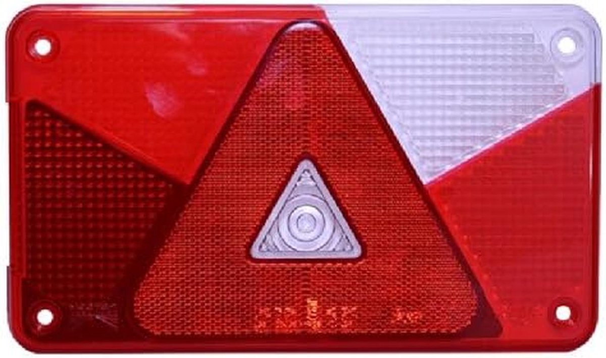 Achterlicht Schijf - Lamp Glas - Voertuig Verlichting - Geïntegreerde Reflector - 238 x 140 x 55 mm - Rood