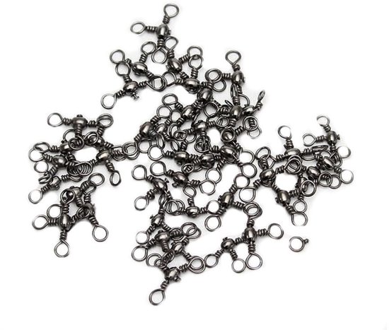 aladdien - 100 Pack Vissen Swivels - 3-weg Draaibare Wartels - Duurzaam - Voor Zoutwater en Zoetwater - Vermindert Verstrengeling - Geschikt voor... van Aladdien — afbeelding 5