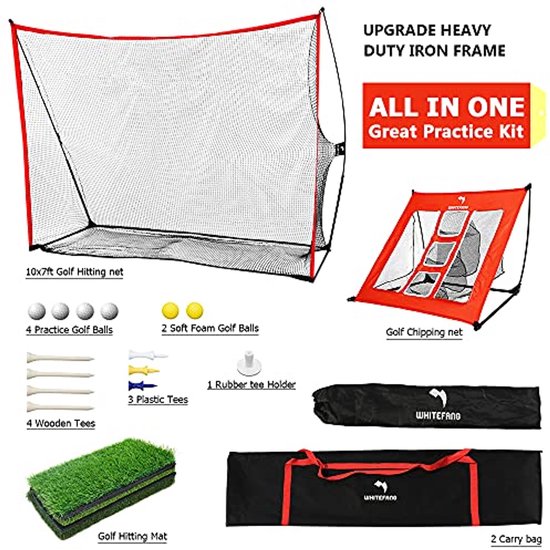 Golfmat Set - Oefenmat Golf - Golf Trainen - Drie Turf Soorten - 10x7 Feet - Groen — afbeelding 4
