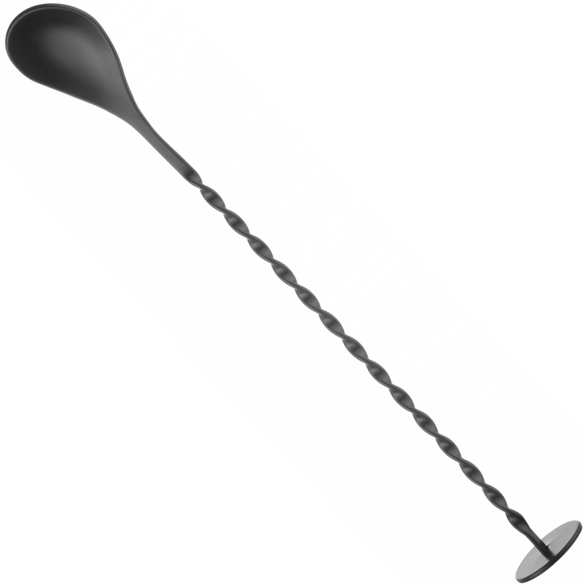 BarUp Barlepel met stamper – spiraalvormige handgreep – mat zwart – 280 mm
