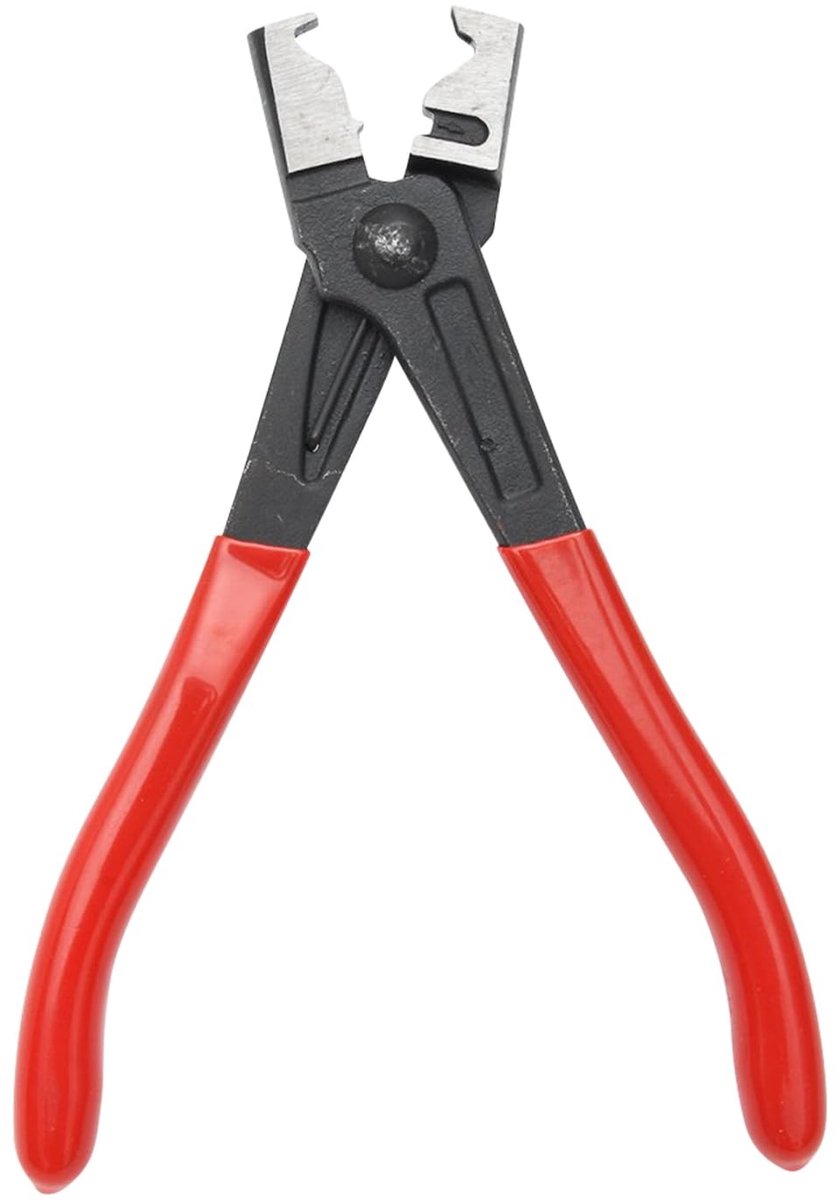 Dailygoods- Slangklemtang Hoogwaardig Koolstofstaal - Clic-R Slangklemmen - Montage/Demontagegereedschap - Draaibaar - Rubber Handgreep - 17 cm Lengte - Slangklemgereedschap