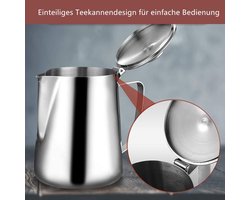 Melkopschuimer RVS - Opschuimkan - Cappuccino Maken - Hygiënisch Materiaal - 600 ml - Zilverkleurig