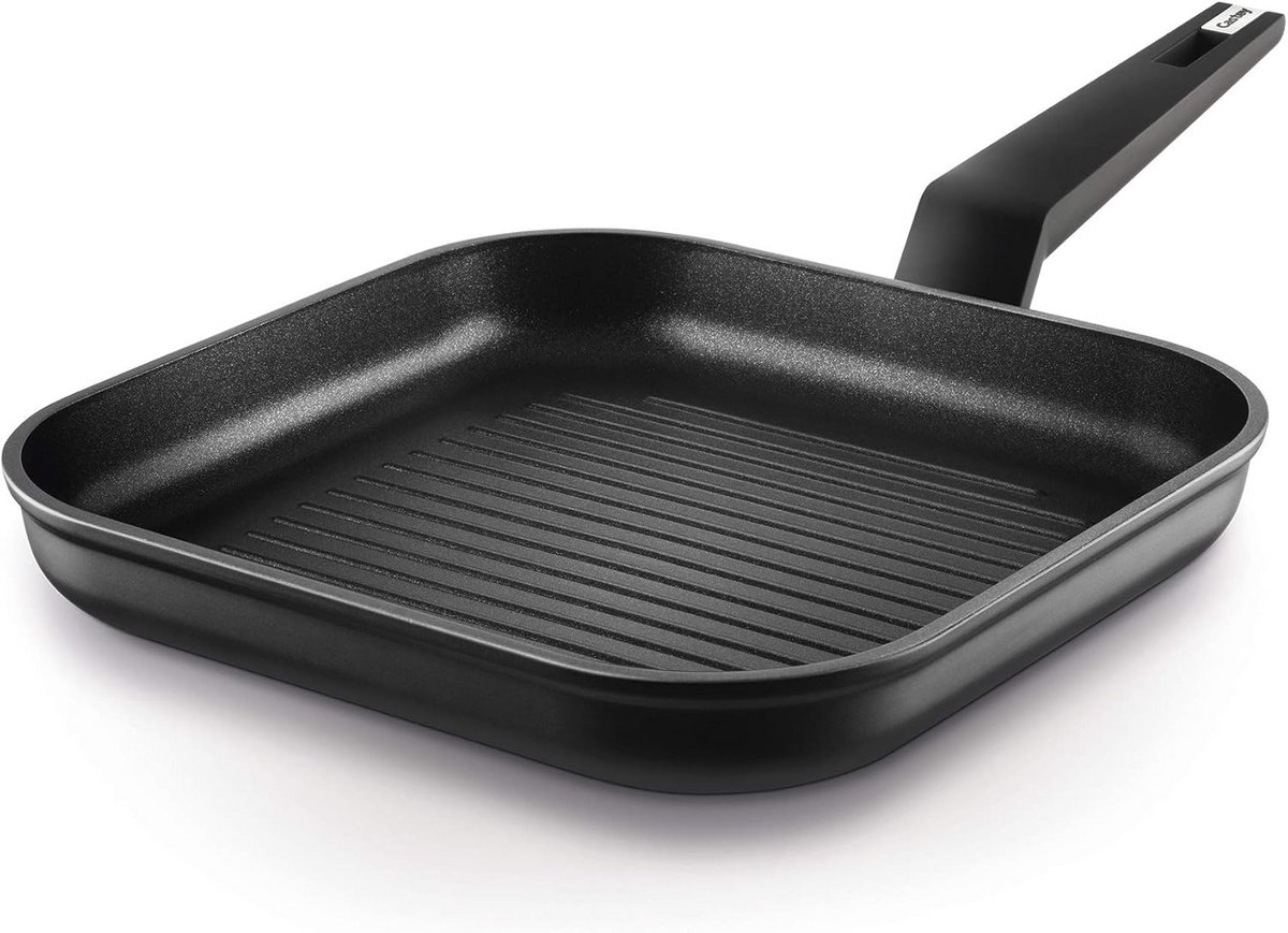 Titanium Inductie Grillpan 27 x 27 cm - Aluminium Zwart