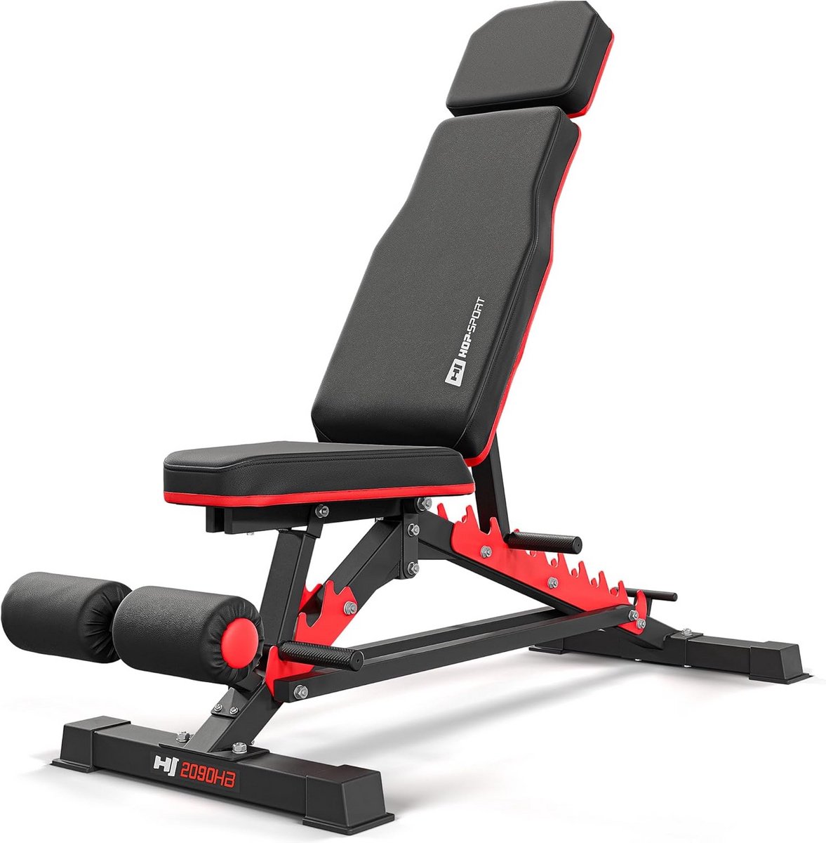 Trainingsbank - Fitness Bank - Kracht Training - 10 Posities Rugleuning - 300 kg Capaciteit - Zwart