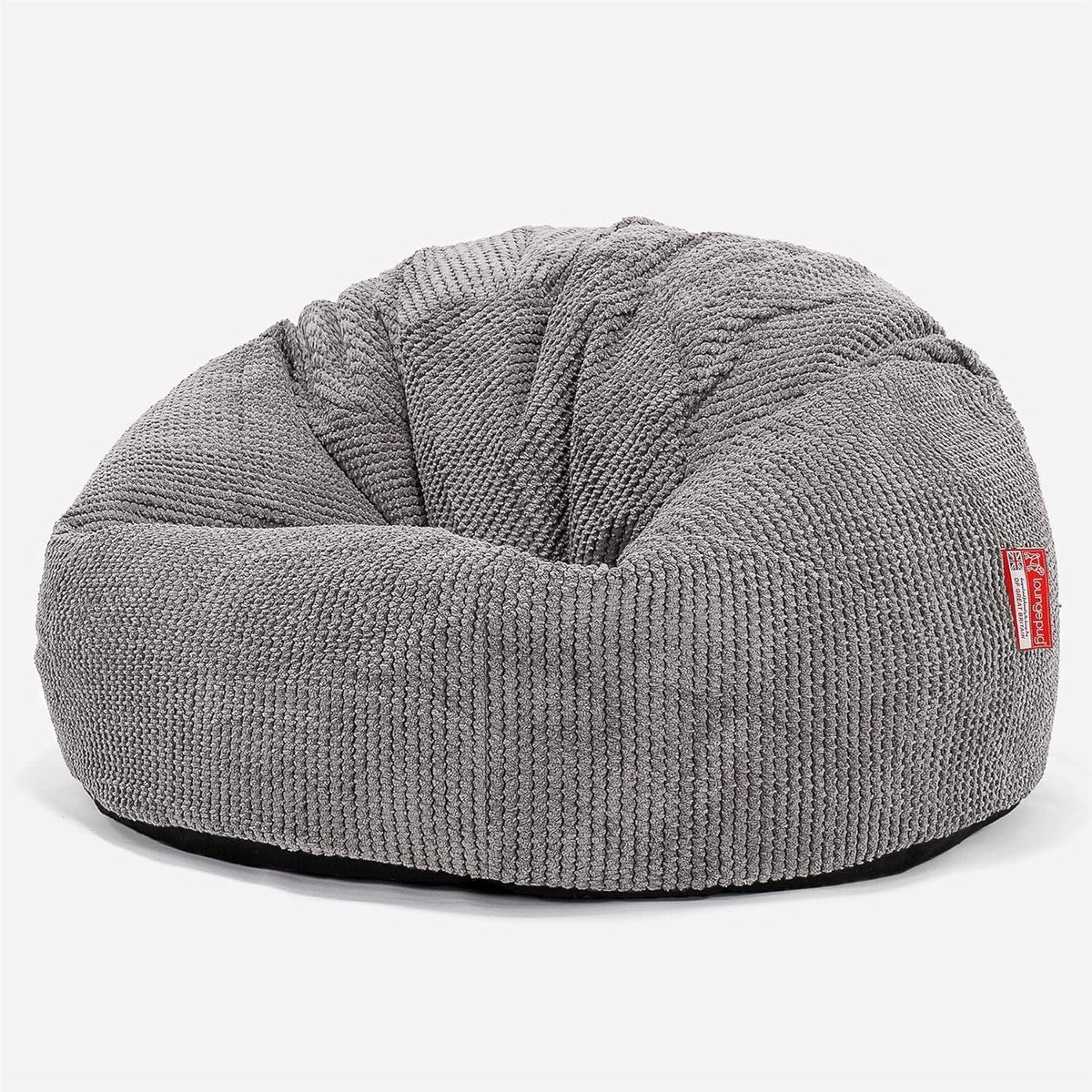 Zitzak Stoel - Poef Zetel - Ontspannen Zitten - Kindveilige Rits - 75 x 75 x 75 cm - Antraciet