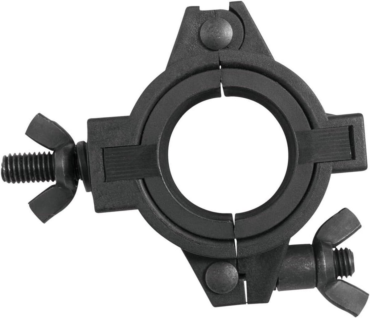 Dubbele Klem - Buisklem Bevestiging - Podium Verlichting - Kunststof Constructie - 50 kg Belasting - Zwart