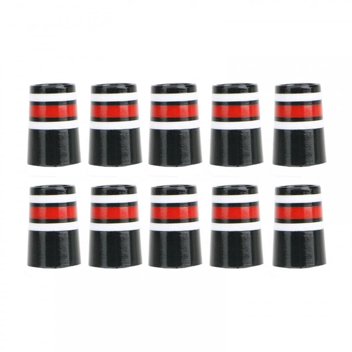 Set van 10 golfclubkoppen, multi-ring golfconuskoppen, Geschikt voor de meeste merken ijzers (zwart en rood)