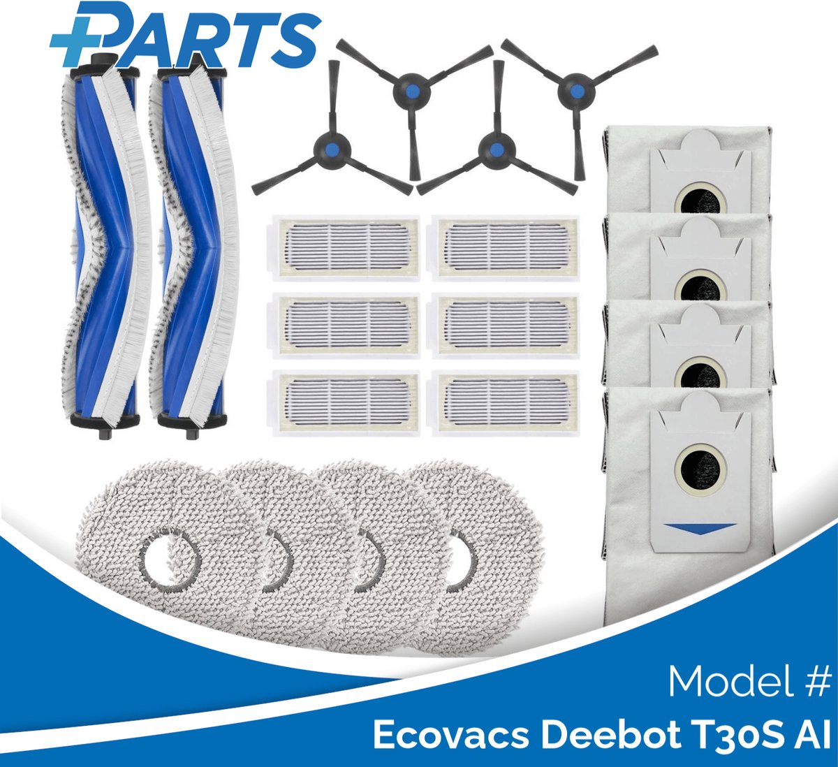 Ecovacs Deebot T30S AI Onderhoudsset (Plus.Parts® alternatief voor DKT080170)