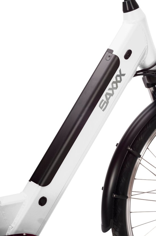 saxxx Comfort Plus 4.0 -28 inch elektrische stadsfiets - actieradius tot 90 km - 95%Vooraf Geassembleerd Stadsfiets - voorwielmotor - 36V 418Wh accu - Shimano 7-speed naafversnelling - LCD-display - Wit glanzend van Saxxx — afbeelding 5