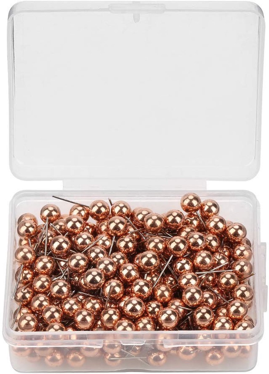 Dailygoods- Punaises 200 Stuks - Ronde Bal - Lichtgewicht - Duurzaam - Decoratief - Voor Prikbord - Pinnen