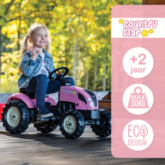 Falk Tractor Country Farmer Set Pink 2+ — afbeelding 5