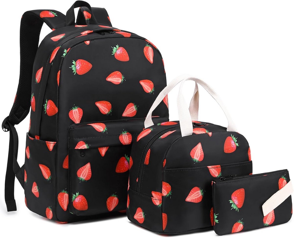 Schooltas Set - Rugzak Kinderen - Schoolbenodigdheden Dragen - Inclusief Lunchbox Etui - 41.91 cm Hoog - Meerdere Kleuren