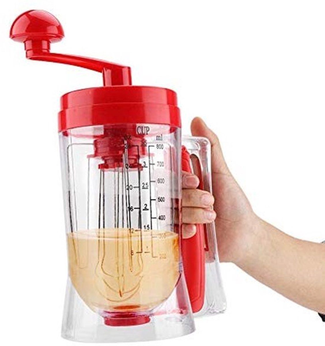 Dailygoods- Beslagmixer Handbediend - Deegdispenser - Taarten/Wafels