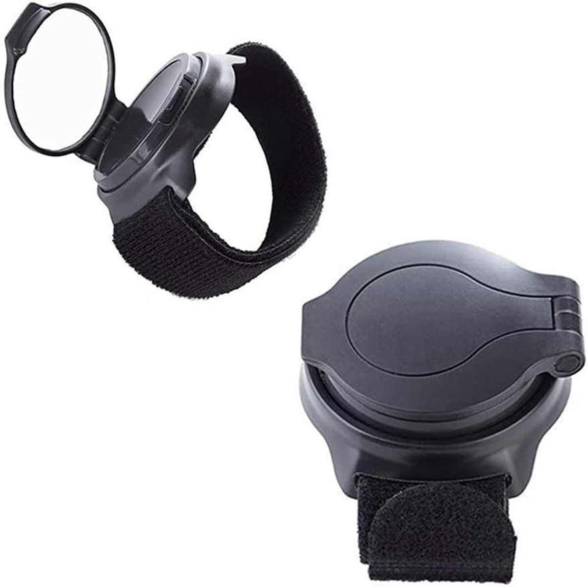 Allecto Plus - Achteruitkijkspiegel voor de fiets met armband - 360 graden groothoek - Veiliger fietsen