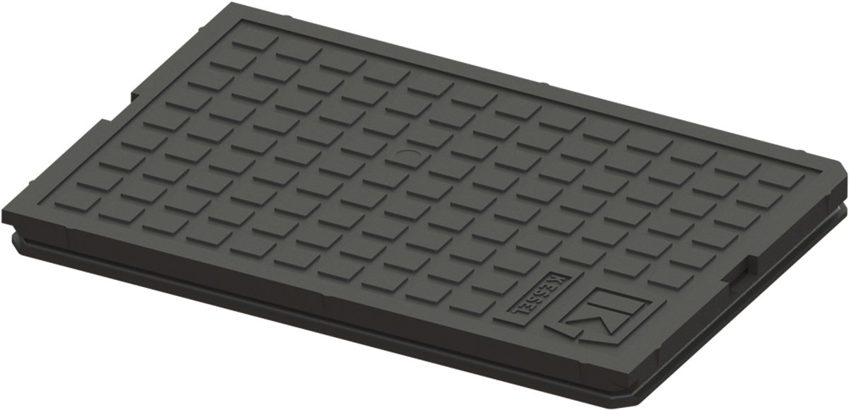 KESSEL-afdekplaat - zwart, 276x191 mm, 30003S