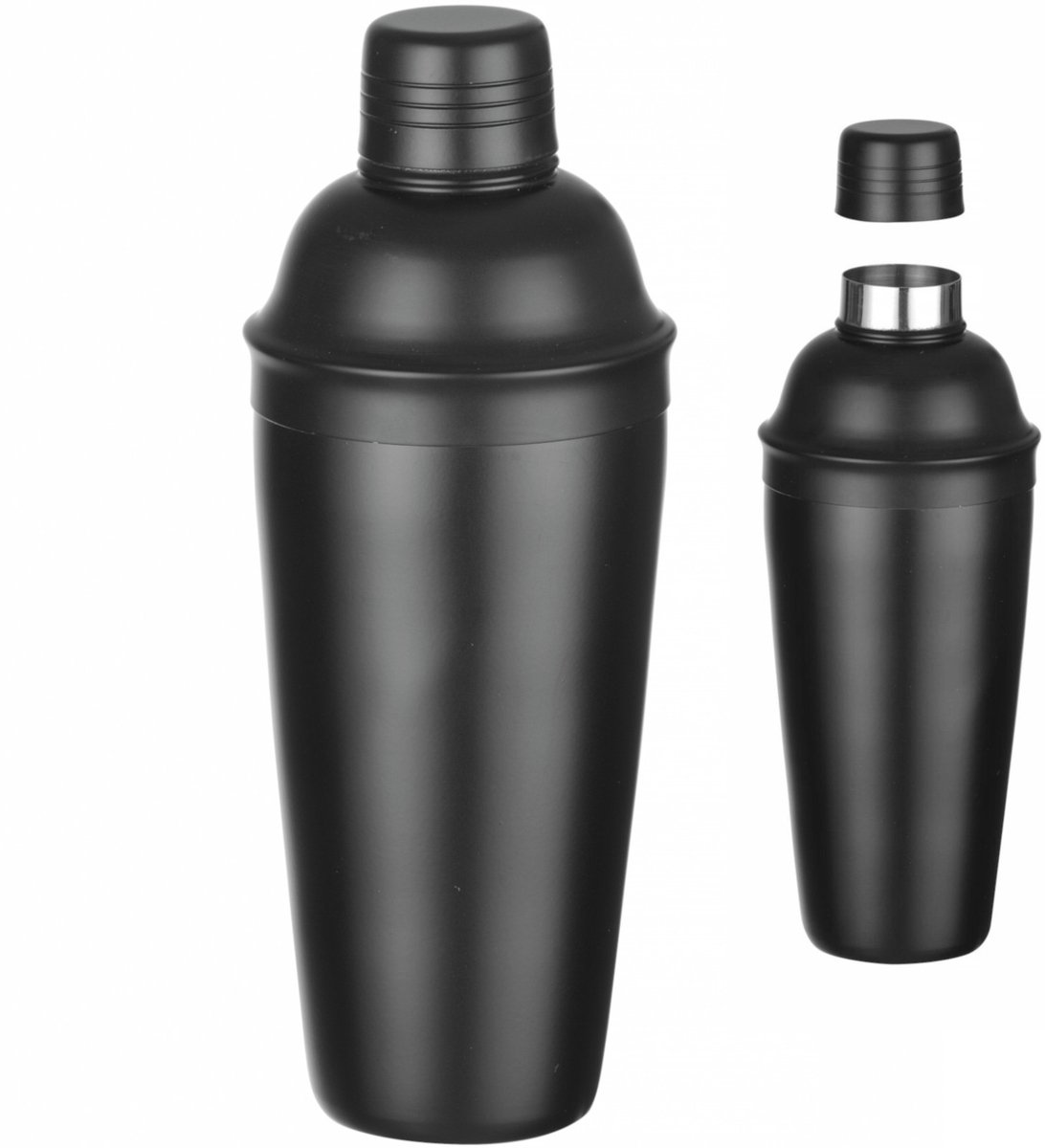 BarUp Cocktailshaker 0,8 Liter - 3-delig - Zwart - ø85x(H)240mm
