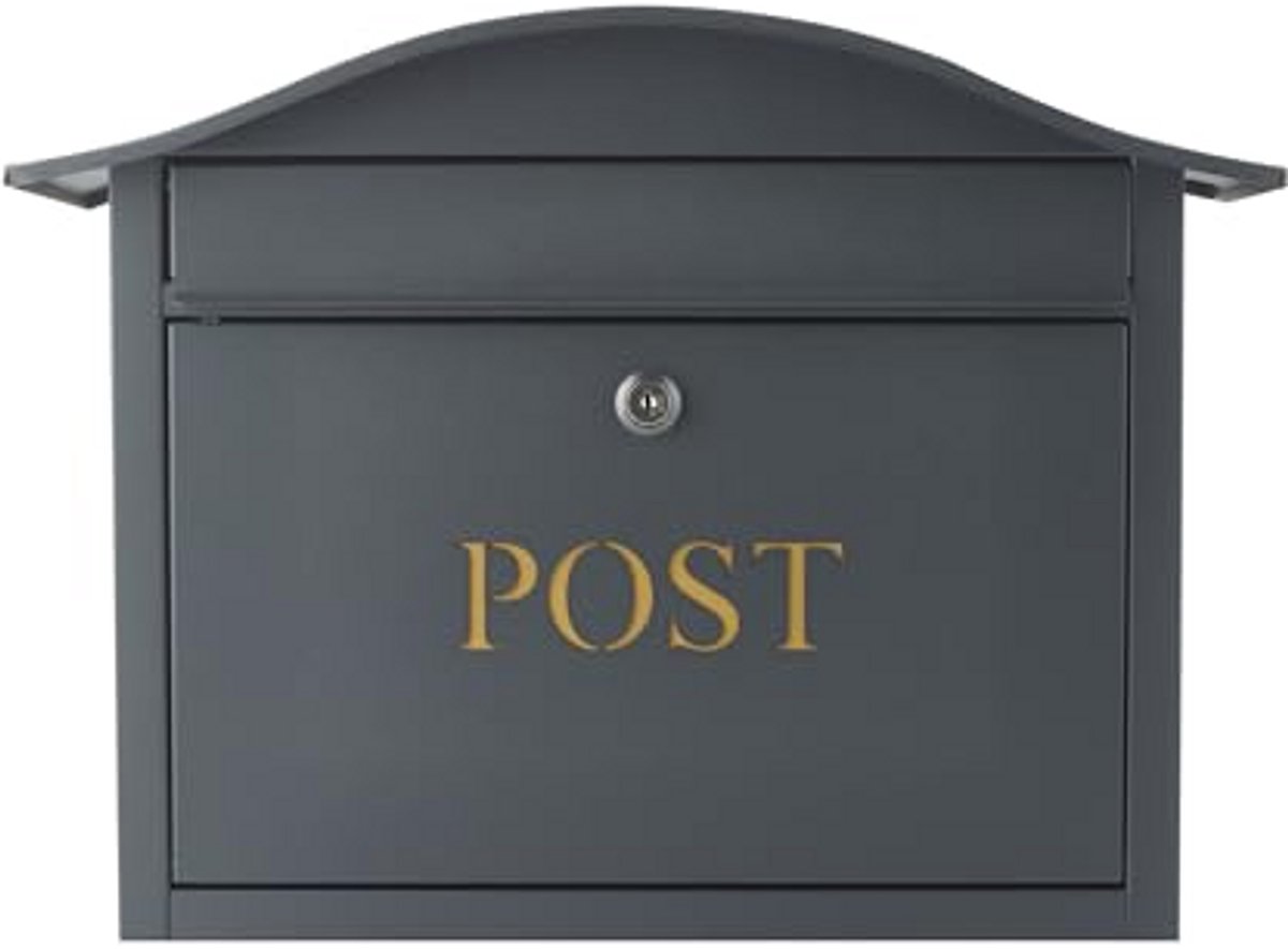 Brievenbus Buiten - Postbus Muur - Post Veilig Ontvangen - Weerbestendig Gepoedercoat - A4 Geschikt - Zwart