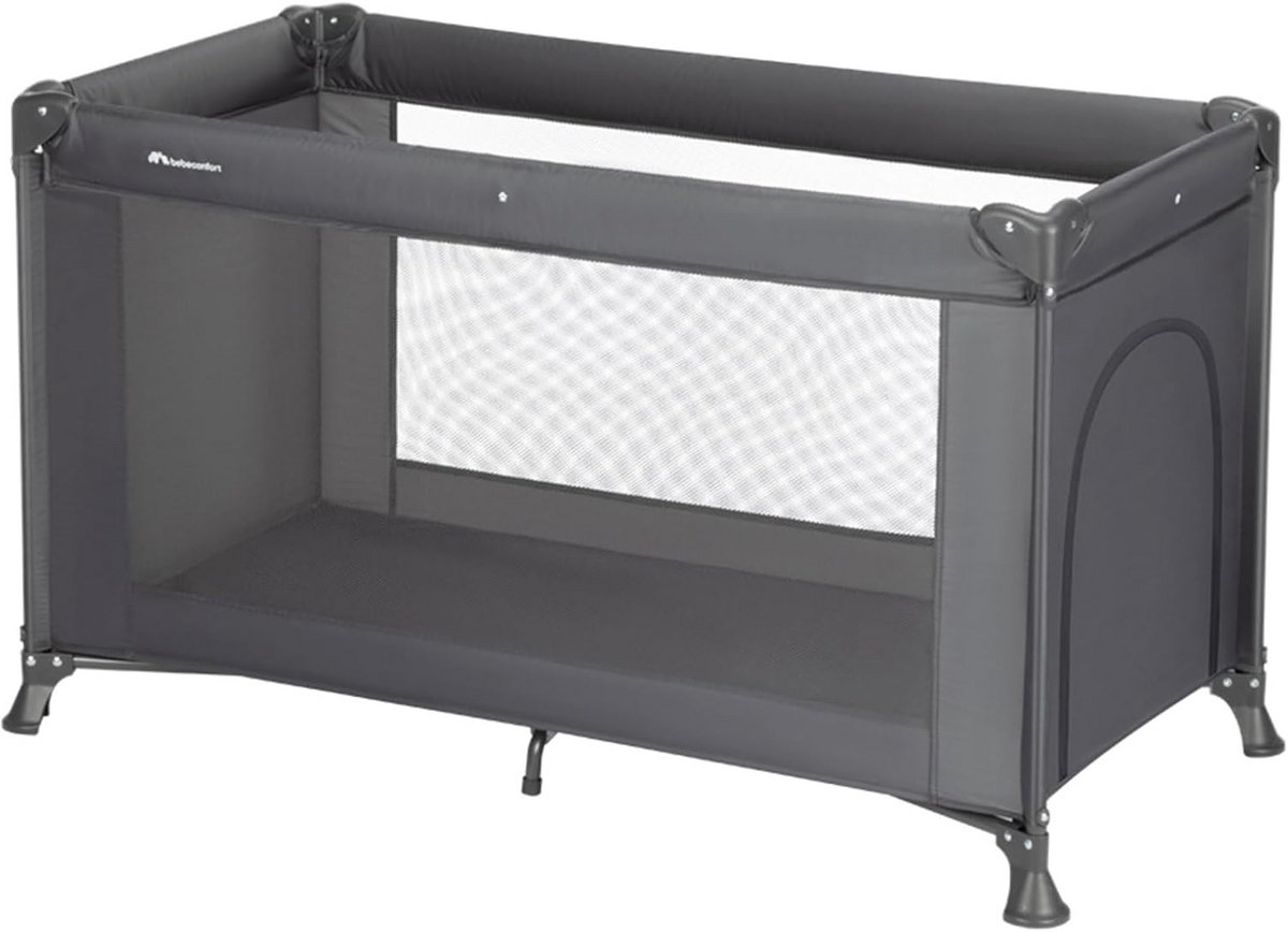 Baby Reisbed - Draagbaar Ledikant - Veilig Slapen - Met Zij-ingang - 120x60 cm - Grafiet