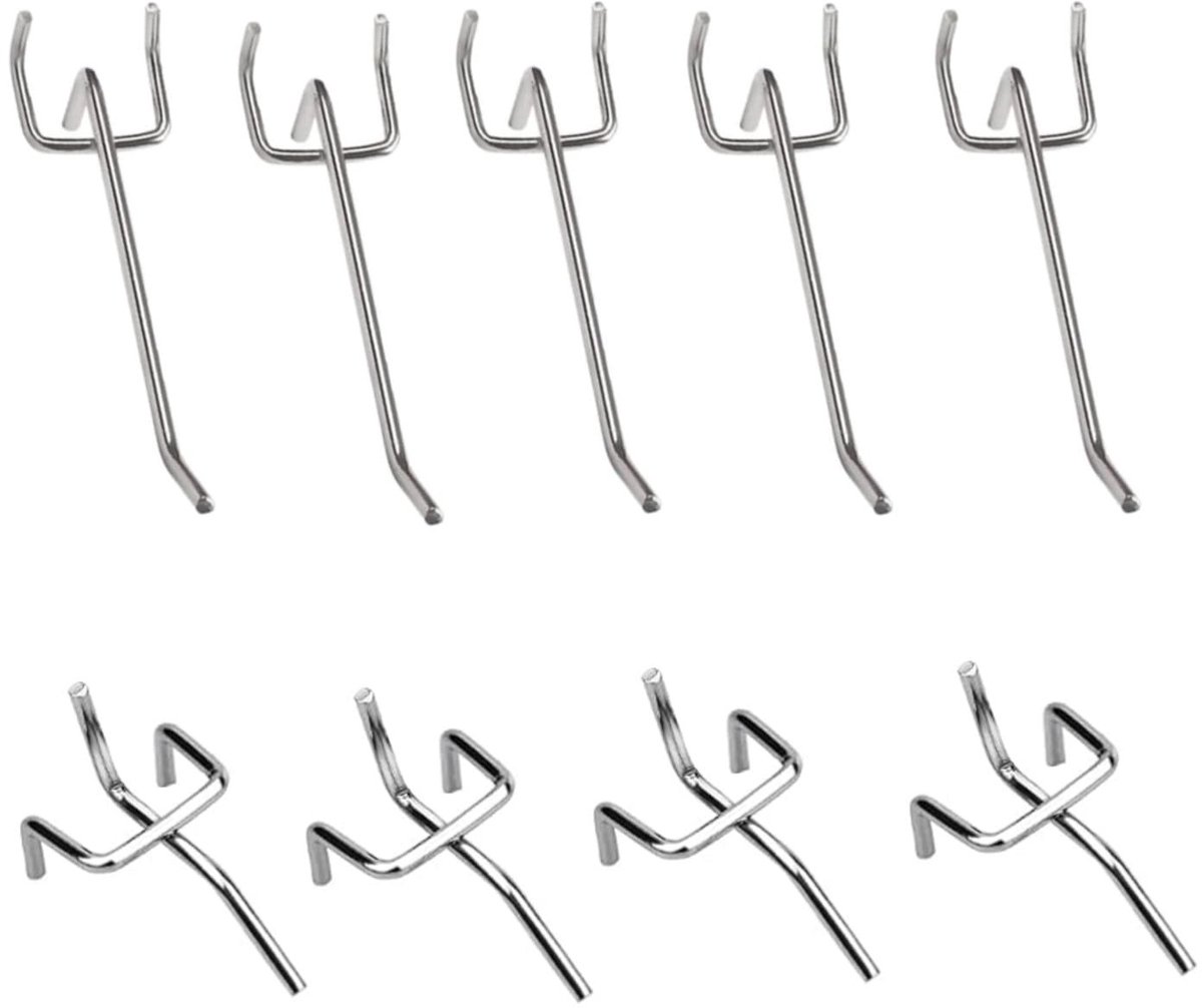 Dailygoods- Wandhaak 50 Stuks - Wandhaak Metalen - Wandhaak Roestvrij Staal - Wandhaak Voor Pinboard - Wandhaak Voor Tentoonstelling - Wandhaak 10 cm/5 cm - Haakjes
