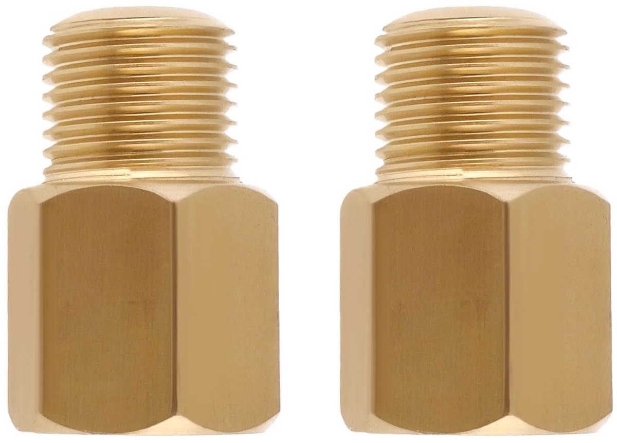 Dailygoods - Messing Adapter - 1/8 BSPT naar 1/8-27 NPT - Precisie Fitting - Duurzaam materiaal - Geschikt voor diverse toepassingen - Perfect voor le...