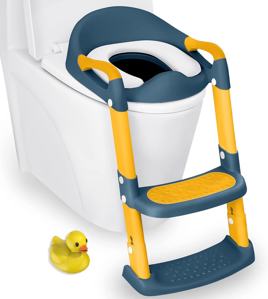 Zindelijkheidstrainer Kinderen - Potty trainer - Zindelijkheidstraining - 2-in-1 Ontwerp - 40 cm breed - Blauw