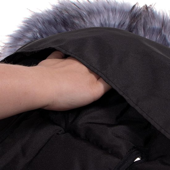 Universele Voetenzak - Kinderwagenhoes Sleehoes - Warm Blijven Buiten - Waterafstotend Fleece - 90 cm - Zwart Grijs van Universele — afbeelding 5