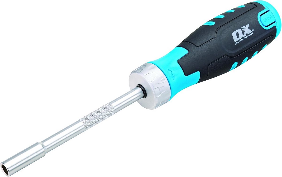 Multibit Ratelschroevendraaier - Handgereedschap Set - Klus Klussen - Geïntegreerde Bit Opslag - 4x10x297 cm - Meerkleurig