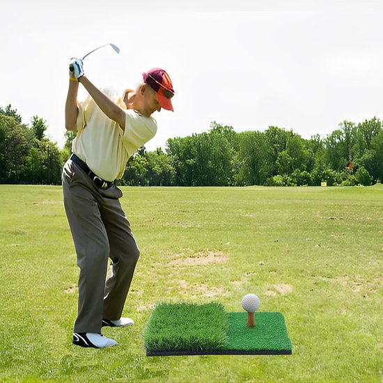 Golf Oefenmat 30x30 cm - Ideaal voor Thuis, Tuin en Garage, Perfect voor Beginners, Golf Simulator en Netten, Verbeter je Swing en Precisie van Merkloos — afbeelding 4
