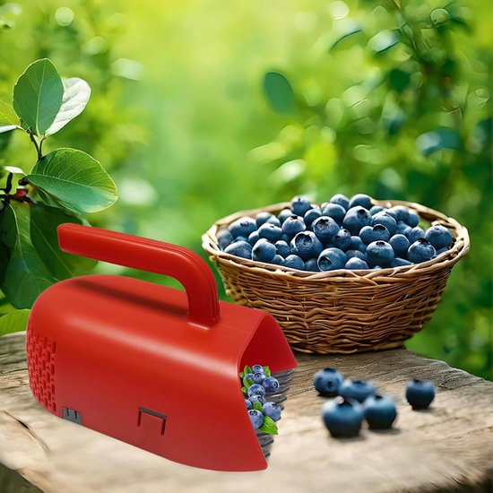Bessenplukker - Fruitkam Hark - Efficiënt Oogsten - Polsontlasting Handvat - 22.8 x 14 cm - Rood — afbeelding 4