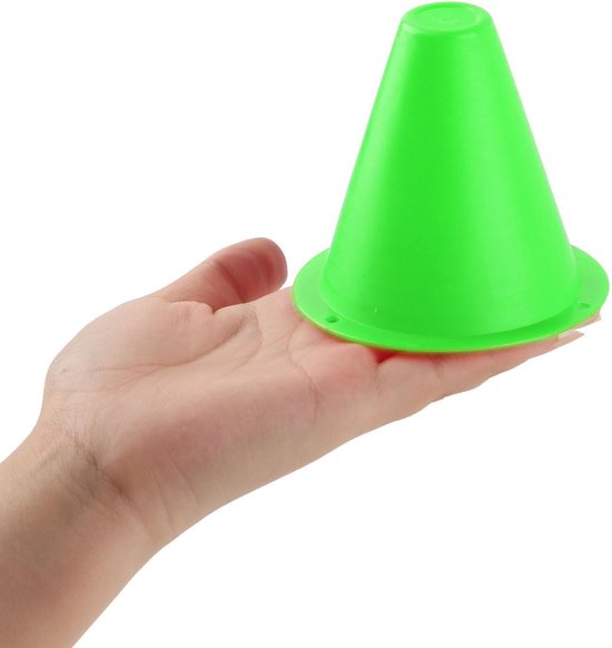 Trainingskegels Set - Markerhouders Plastic - Voetbal Training - Duurzaam PE Materiaal - 10 Stuks - Helder Rood — afbeelding 2
