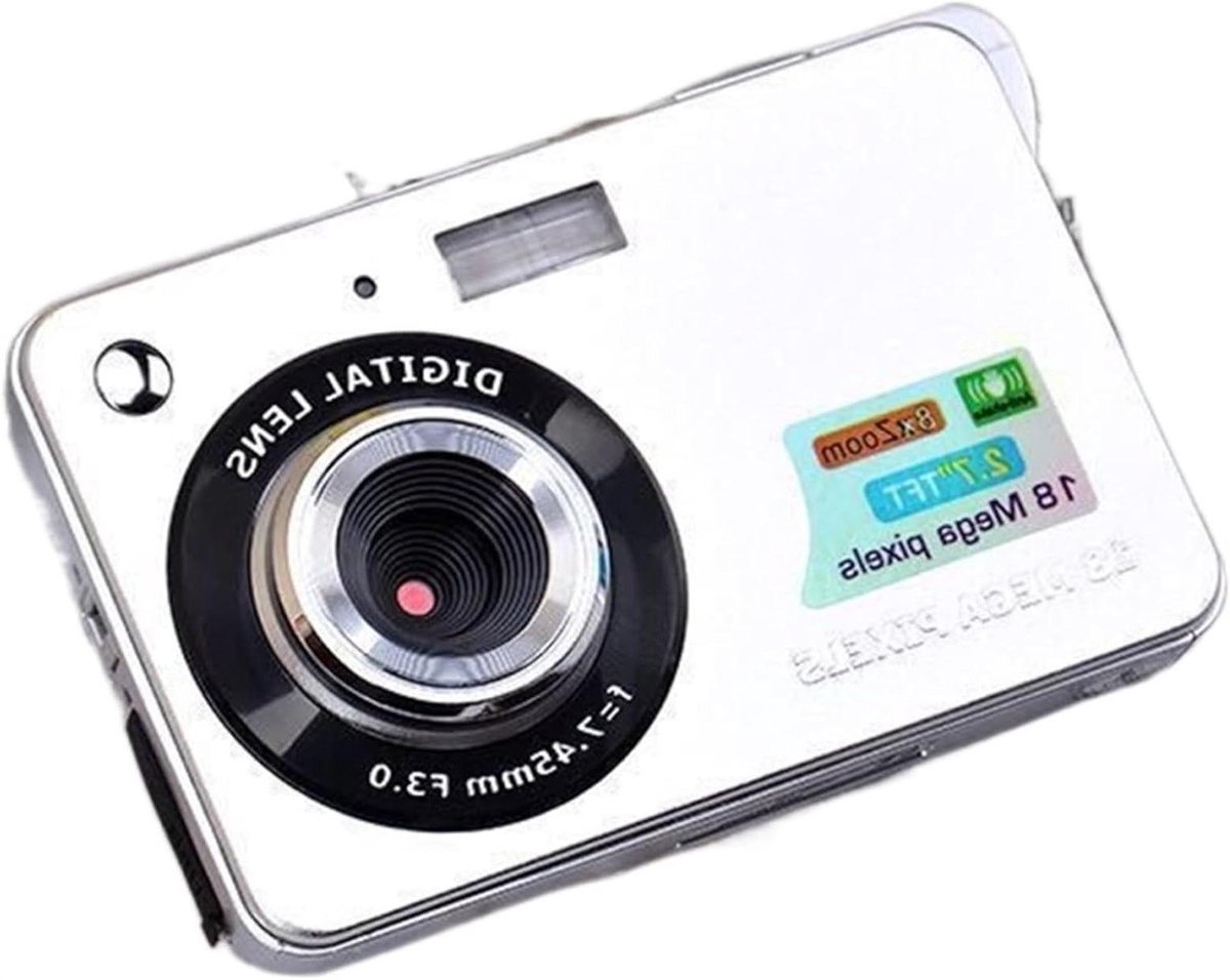 Digitale Camera - Studenten Camera - Herinneringen Vastleggen - 8x Digitale Zoom - 18 Megapixel - Zilver