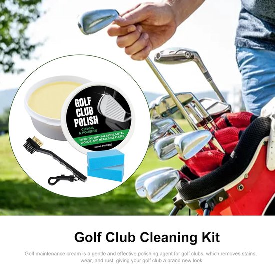 Golfclub polijstset - Onderhoudscrème clubs - Clubs opknappen - Verwijdert roest vuil - 180 gram pasta - Niet gespecificeerd — afbeelding 5