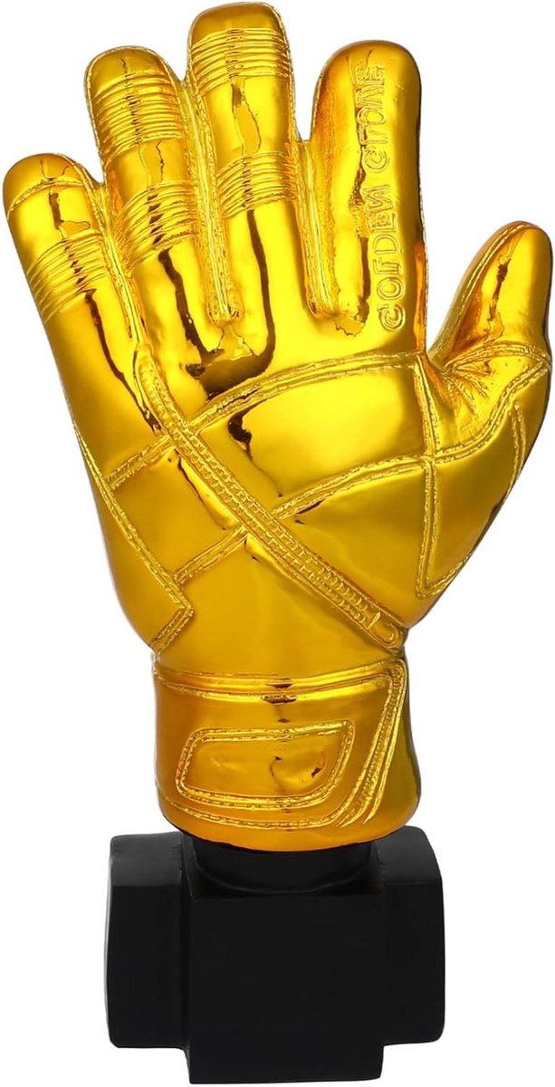 Voetbal Trofee - Beker Prijs - Wedstrijd Belonen - Handschoen Vorm - 1 Stuk - Goudkleurig