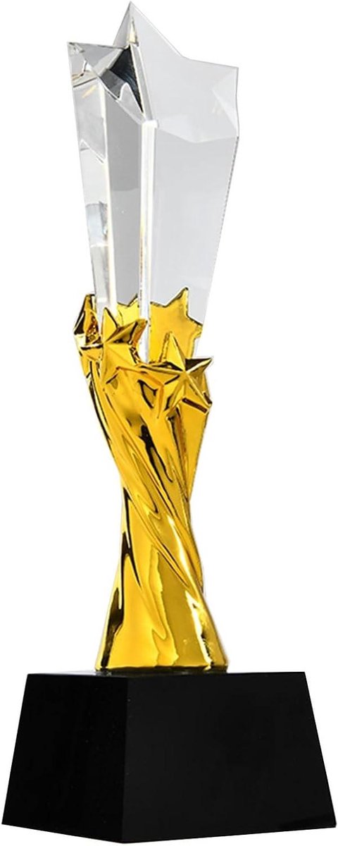 Kristallen Trofee - Hars Prijs - Wedstrijd Beloning - Gepersonaliseerde Gravure - 8x28cm - Helder