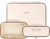 SUITSUIT Fab Seventies - Packing Cubes - Set van 3 - Handbagage koffer 55 cm - Koffer organizer set - Bagage organizers - Wit