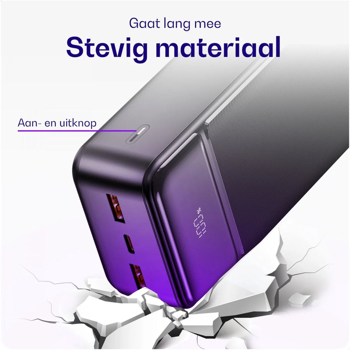 Buddi Boost - Duo Pack 30.000 mAh Powerbank - Reisformaat - LED Display - USB-A - USB-C Snelladen - Universele Draagbare Oplader voor Telefoon & Tablet - Noodpakket - Ideaal voor Handbagage - Zwart – foto 5