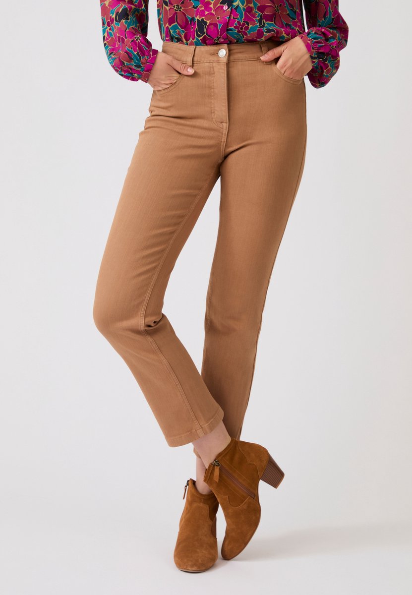 Damart - Jeans straight fit 7/8 Perfect Fit by Damart - Dames - Bruin - 52