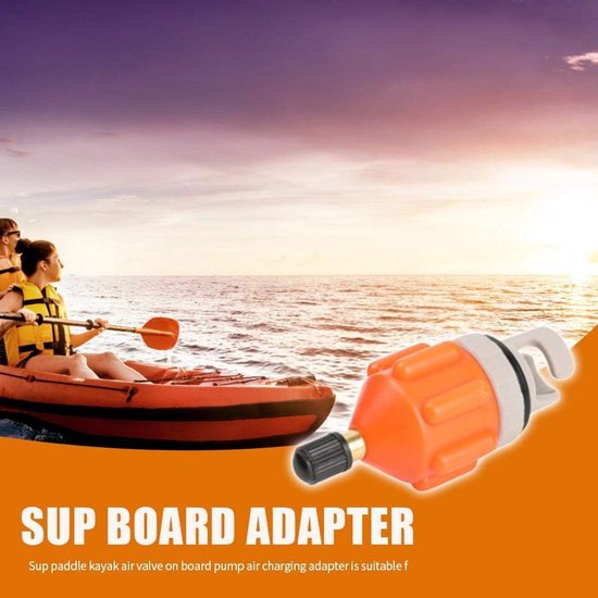 Sup Pompadapter - Ventiel Adapter - Watersport Accessoires - Multifunctionele Koppelingen - 80 mm - Oranje — afbeelding 3