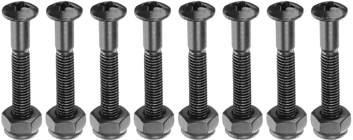 Montage Hardware Skateboard Schroeven Skateboard Reparatie Koolstofstaal Materiaal 33mm 8 Stuks
