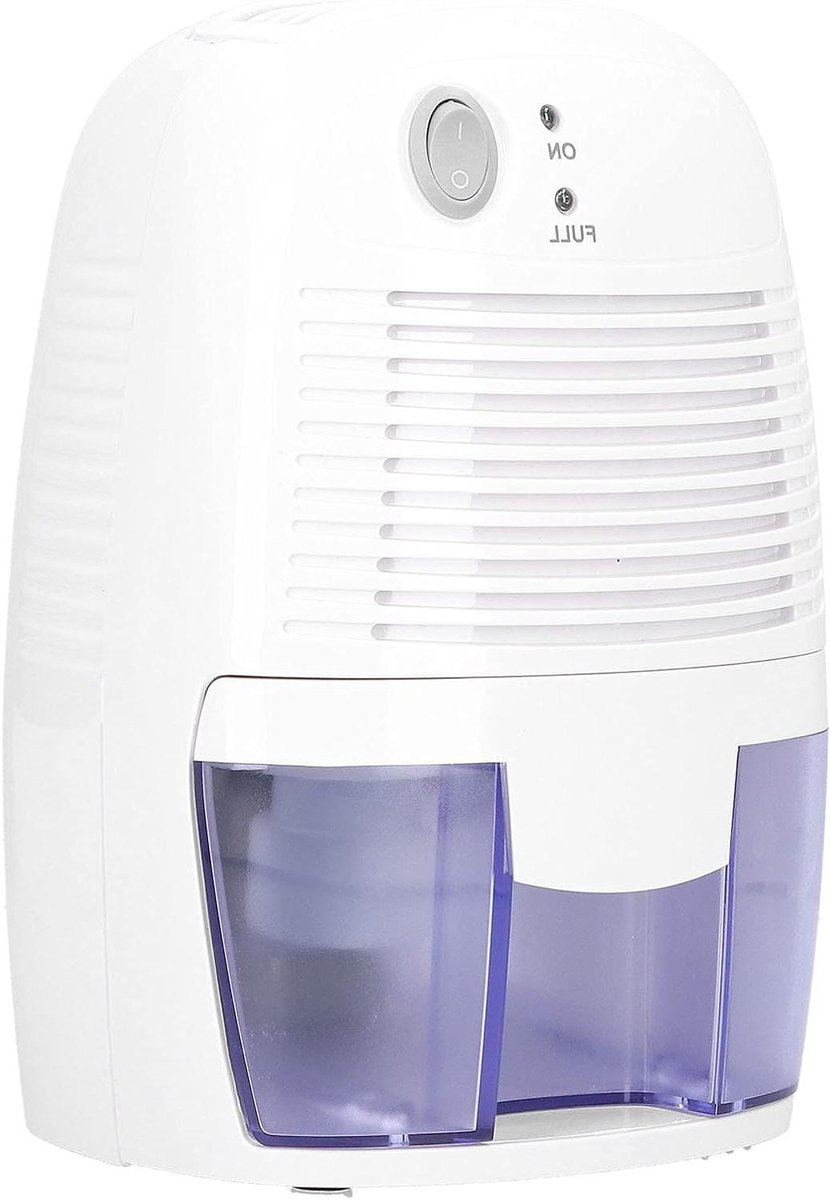 Mini Luchtontvochtiger - Vochtvreter Apparaat - Vocht Bestrijden - Automatische Uitschakeling - 500ml Tank - Wit