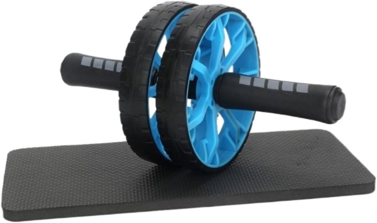 ab-wiel, Ab Wheel met beschermmat, workoutroller, buikspieroefening, fitnessapparatuur, roestvrijstalen handgrepen