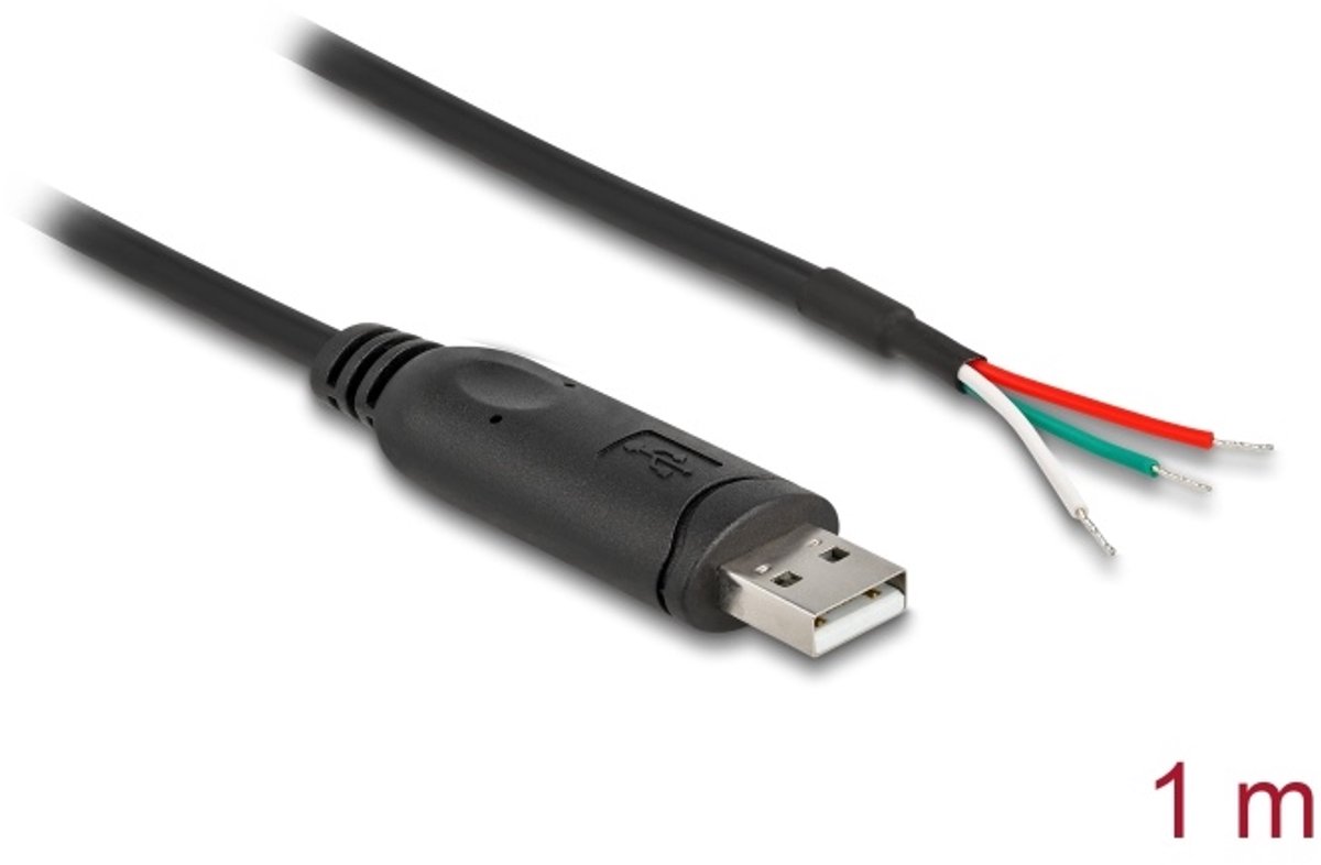 Delock Adapter Cable USB 2.0 Type-A to Serial RS-485 with 3 x open wire ends 1 m