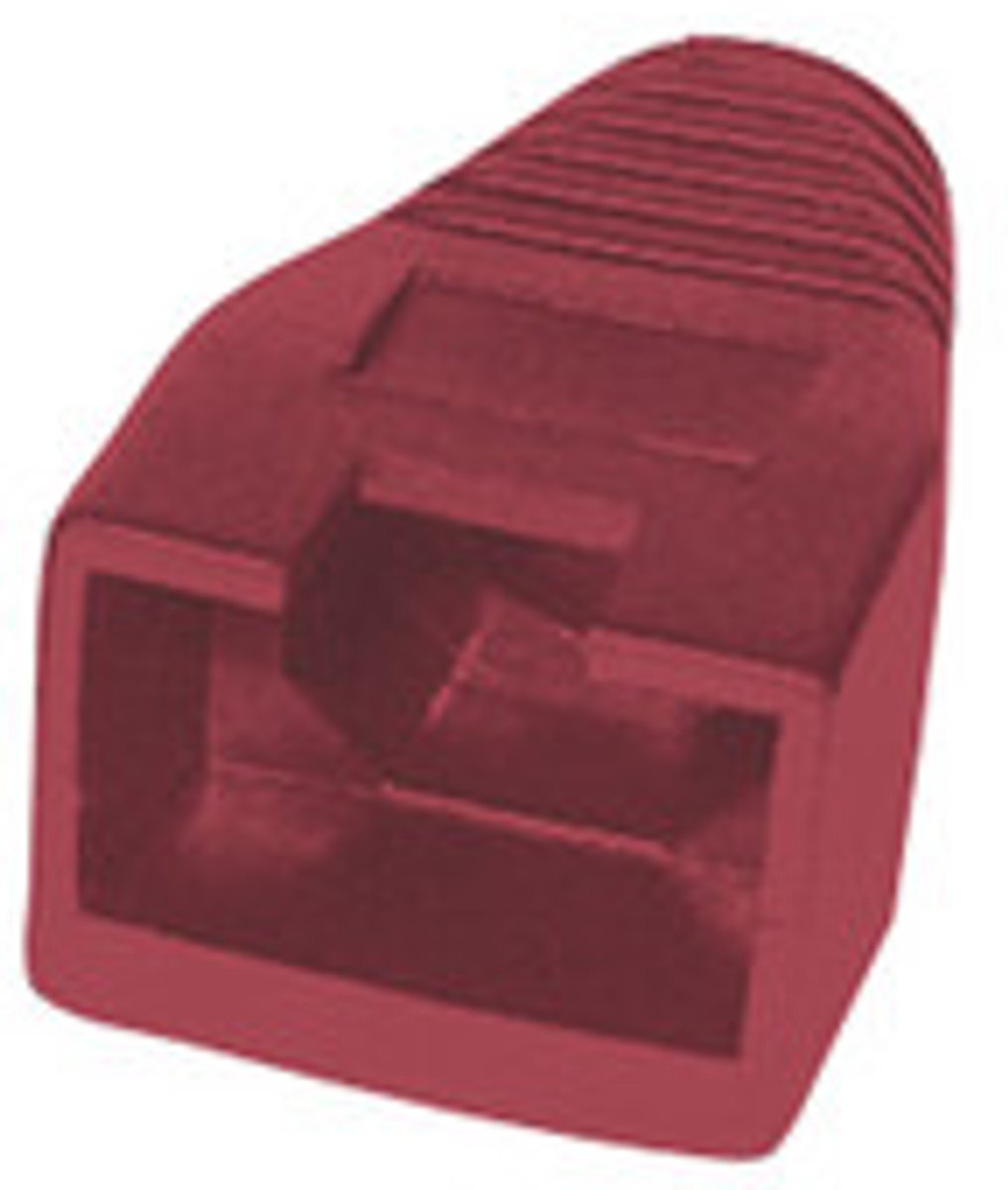 RJ45 Stekker met Rode Tule - CAT5 en CAT6 - Per stuk - 8P8C - STP