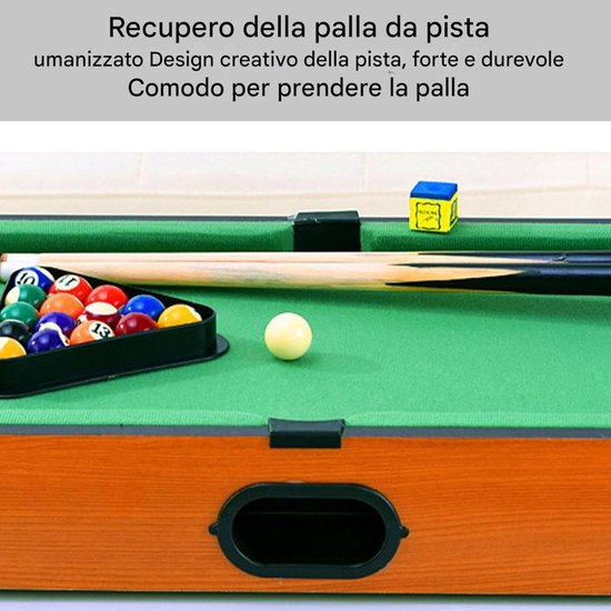 Mini Biljarttafel - Speelset Tafel - Familie Entertainment - Compleet met ballen - 34 x 23 cm - Groen van mini — afbeelding 3