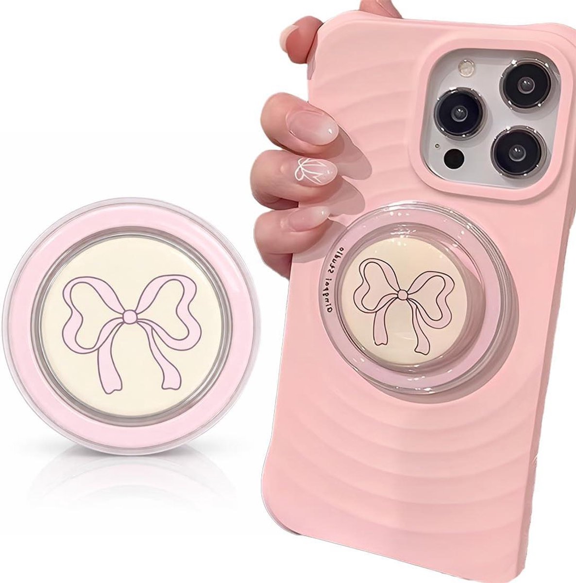 Magnetische Telefoonhouder - Accessoire Tablet E-reader - Comfortabel Vasthouden - Sterk MagSafe Ontwerp - Niet Verstelbaar - Roze