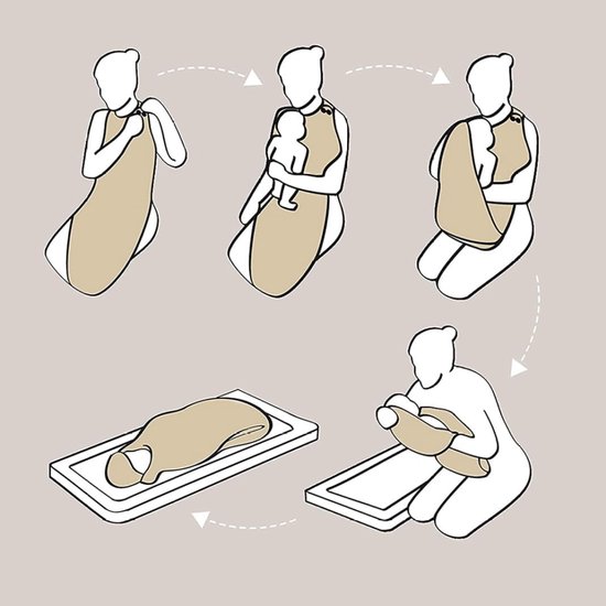 Baby Handdoek - Met Capuchon - Na het Baden - Schort Ontwerp - 90x90 cm - Grijs — afbeelding 3