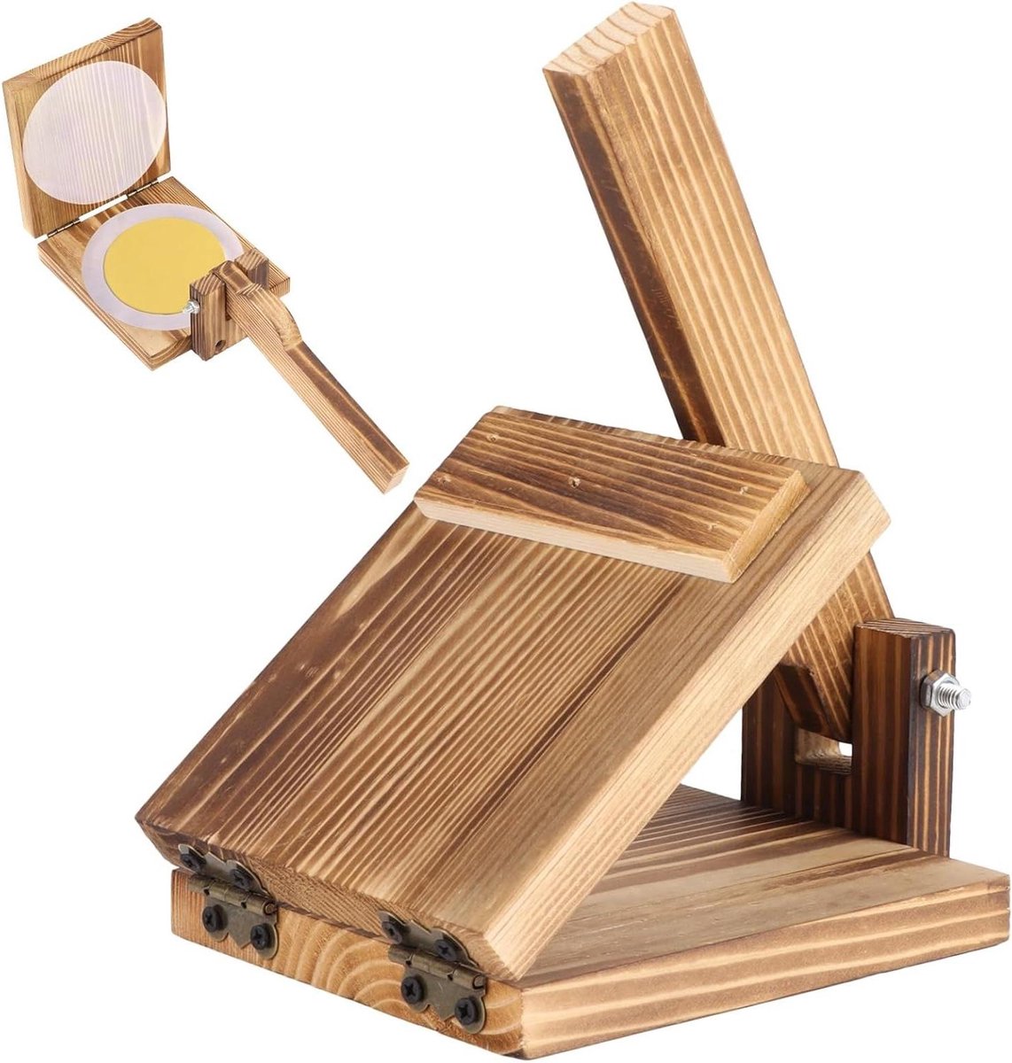 Tortilla Maker - Deegpers - Zelfgemaakte Tortilla's - Massief Hardhout - 165 cm - Bruin