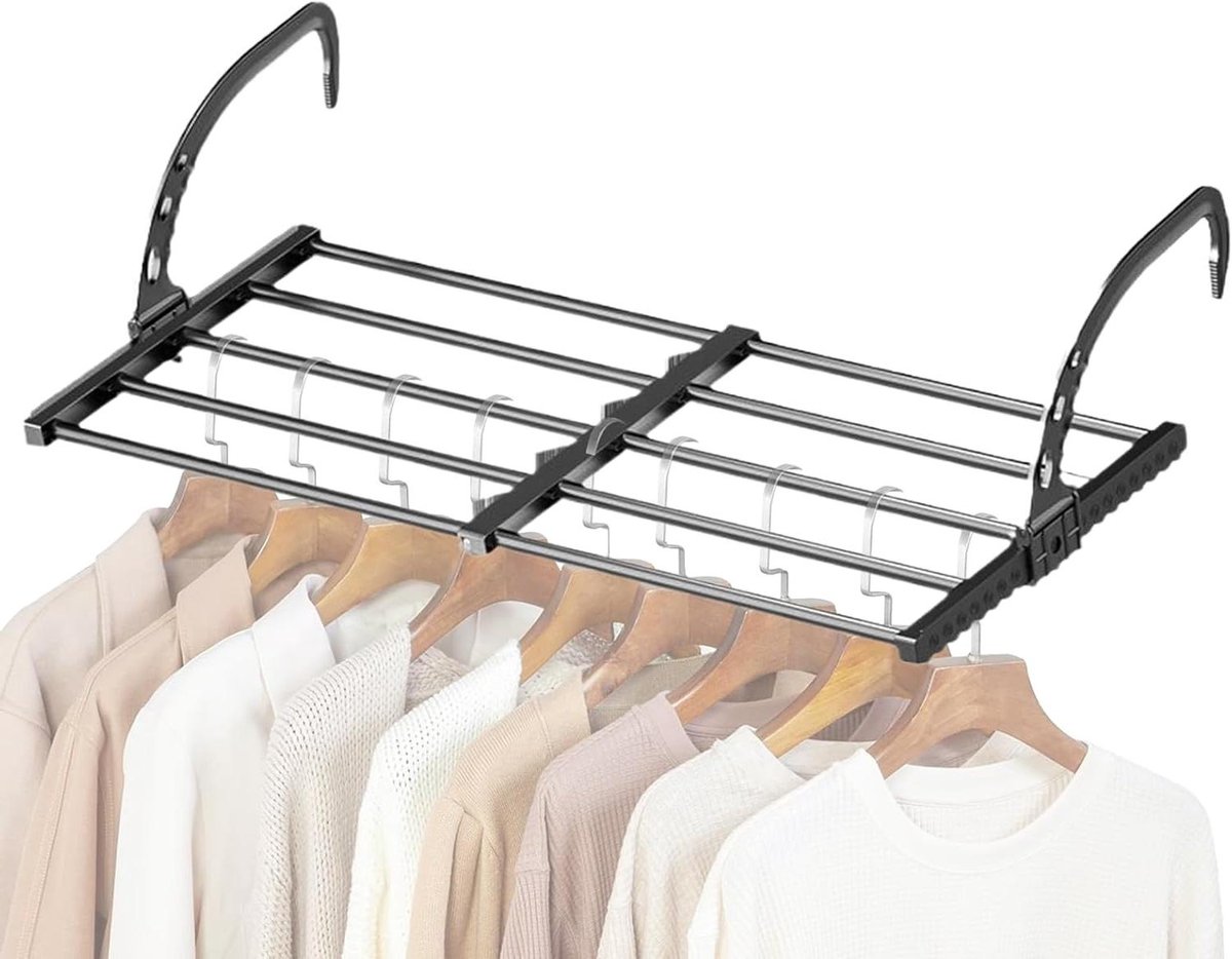 Bedplank Organizer - Opbergrek - Ruimte Besparen - Opvouwbaar Ontwerp - Verstelbaar - Zwart