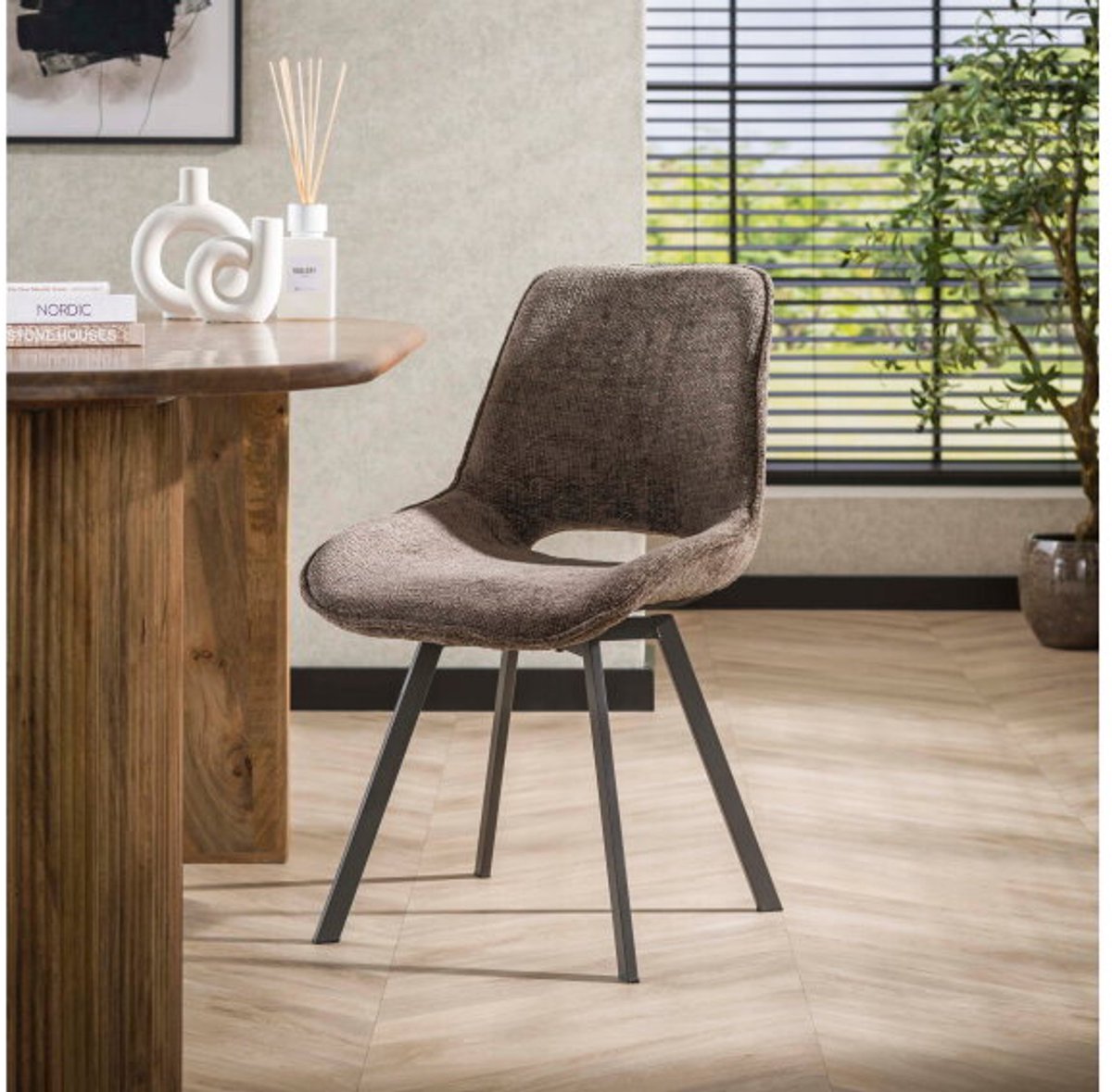 Eetkamerstoel swivel. VPE4 - Rich taupe - eetkamerstoelen set van 4